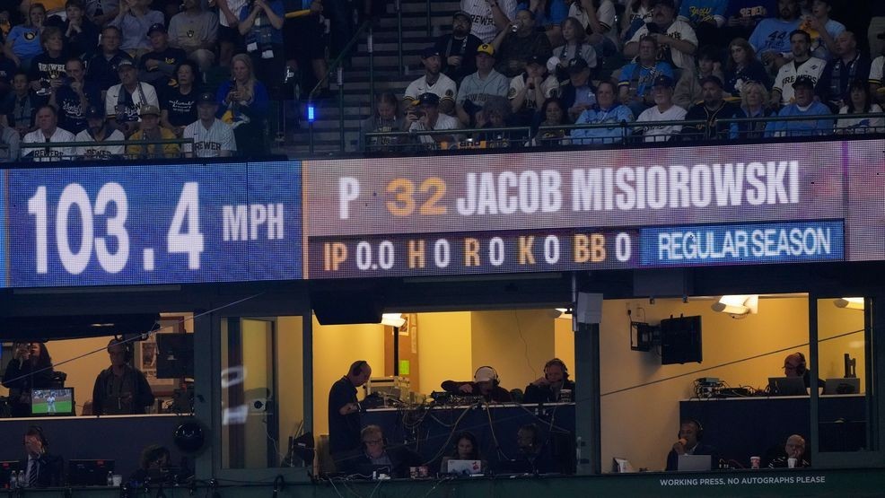 Brewers' Jacob Misiorowski sets World Series velocity record on his first pitch — Fox 11 Green Bay Sports, Odessa Sports news